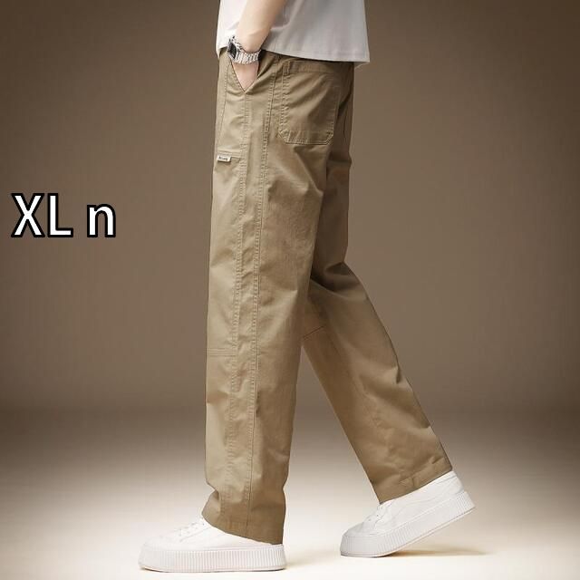 XL n メンズ ファッション 服 オシャレ シンプル 大 かっこいい 大きいサイズ ストリート 紳士服 アメリカン ストリート ファッション カジュアル パンツ ストレート ワイド 夏 薄手 シンプル ズボン