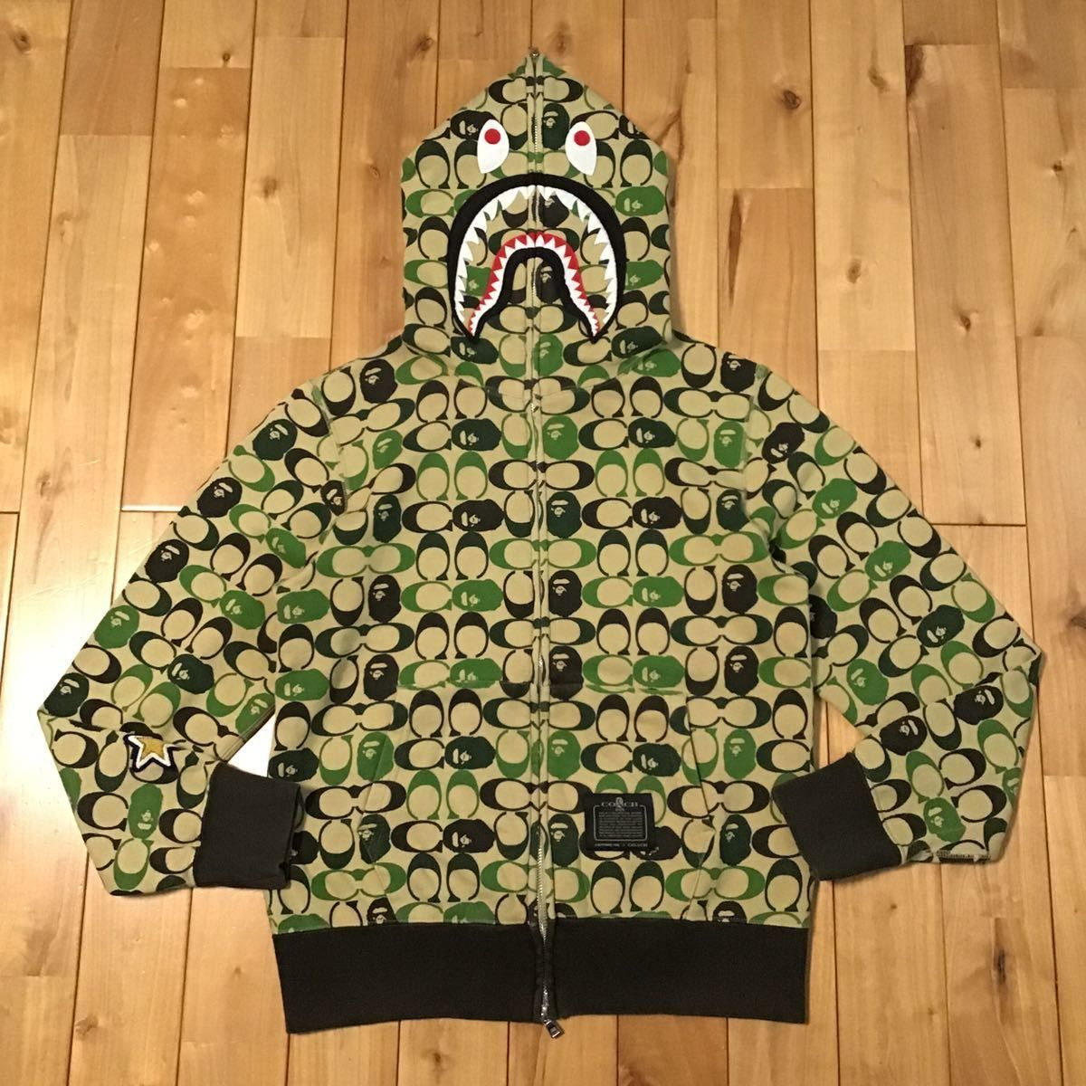 COACH × BAPE シャーク パーカー Sサイズ shark full zip hoodie a 