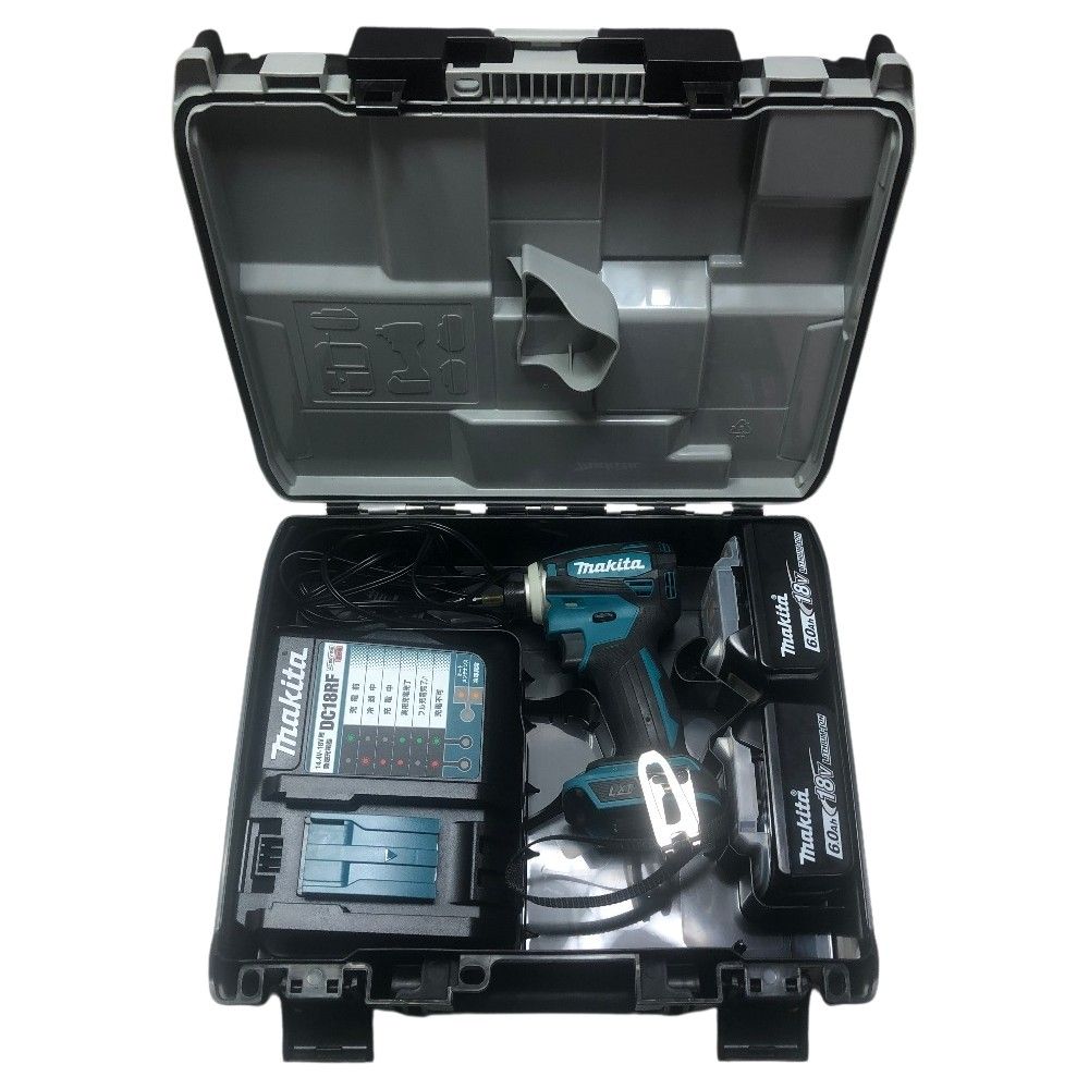 ◇◇MAKITA マキタ 充電式インパクトドライバ 18ｖ 充電器・充電池2個・ケース付 TD172DRGX ブルー