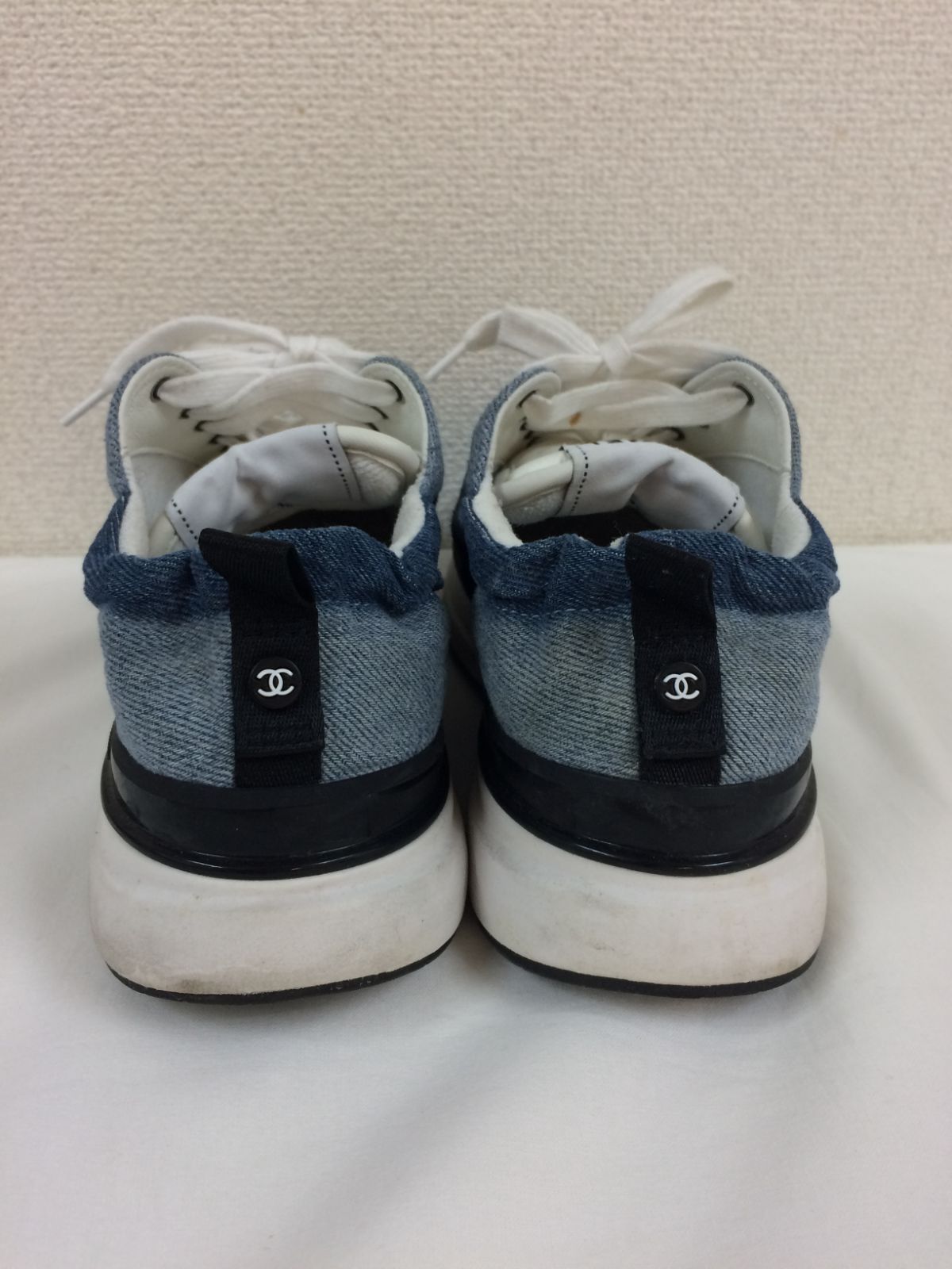 シャネル 靴 スニーカー ココマーク 茶色 ドライビングシューズ ひも靴