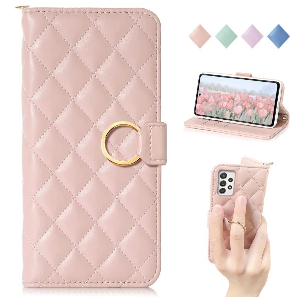 【数量限定】チェック柄 シンプル 刺繍 携帯ケース 可愛 sc-53b 気質 A52 スタンド機能 A52 SC-53B SC-53B カバー 女性 財布型 ギャラクシー リング付き お洒落 人気 おしゃれ カードポケット かっこ