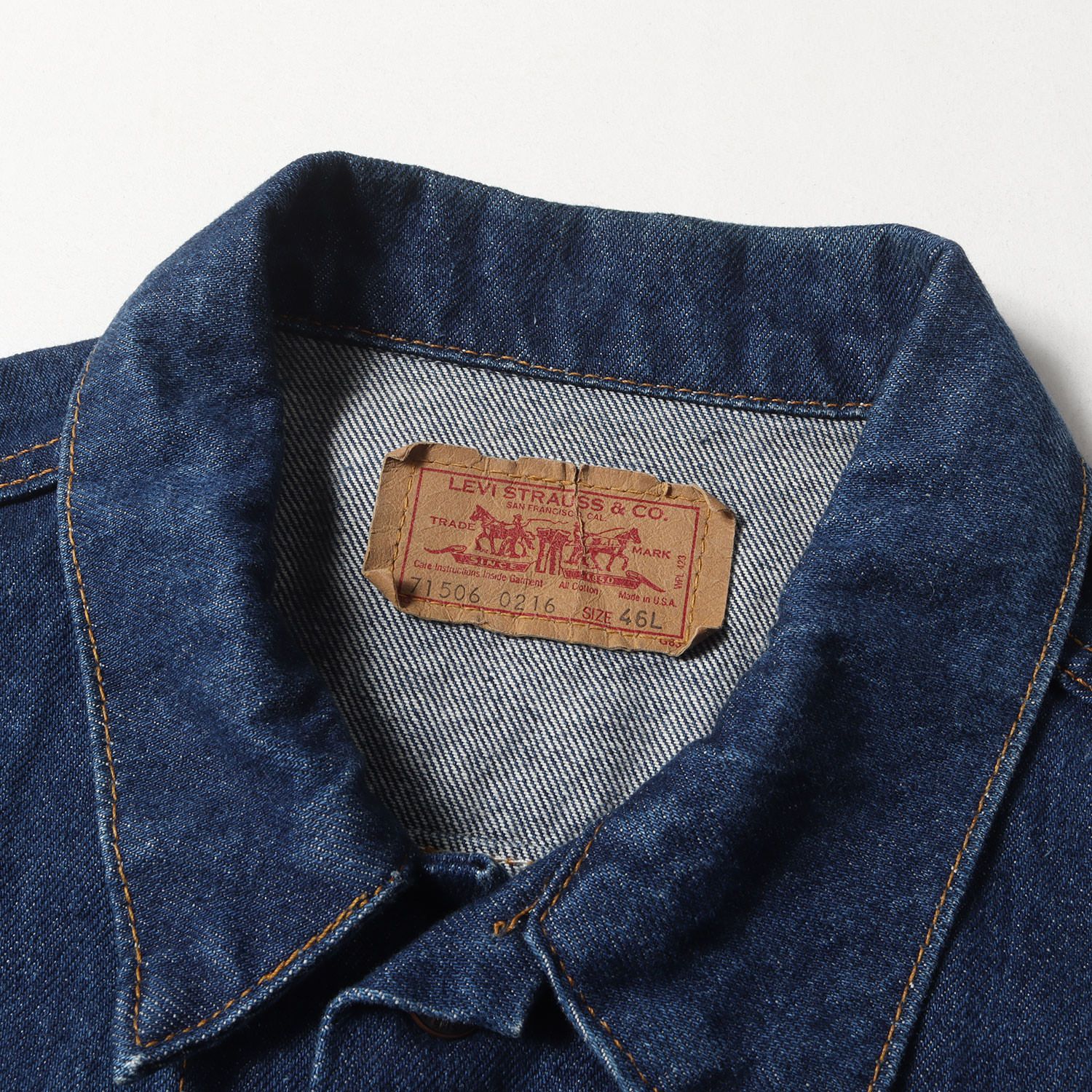 Levis / vintage ヴィンテージ リーバイス ジャケット サイズ:46L 80s 71506-0216 ロング丈 デニムジャケット ( USA製 / ビッグサイズ) インディゴ 80% Gジャン アウター ブルゾン 上着【メンズ】 - メルカリ