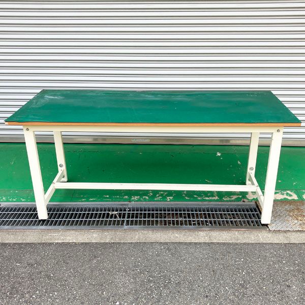 大阪吹田 現状品 サカエ 軽量高さ調整作業台 天板1800×750mm ワークテーブル ●96773