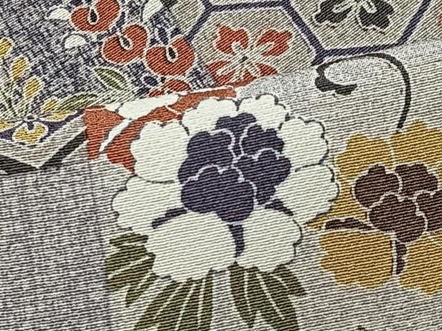 平和屋着物●上質な小紋　吉祥文　たたき染め　黒地　正絹　逸品　CAAT7095vf 平和屋着物○上質な小紋 吉祥文 たたき染め 黒地 正絹 逸品 CAAT7095vf