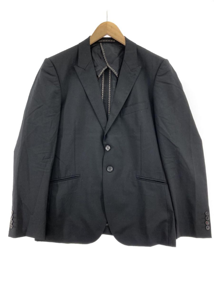 Paul Smith 黒 ウールジャケット 4ポケット ミリタリー調 Paul Smith】ミリタリーブルゾン スラッシュポケット チェック