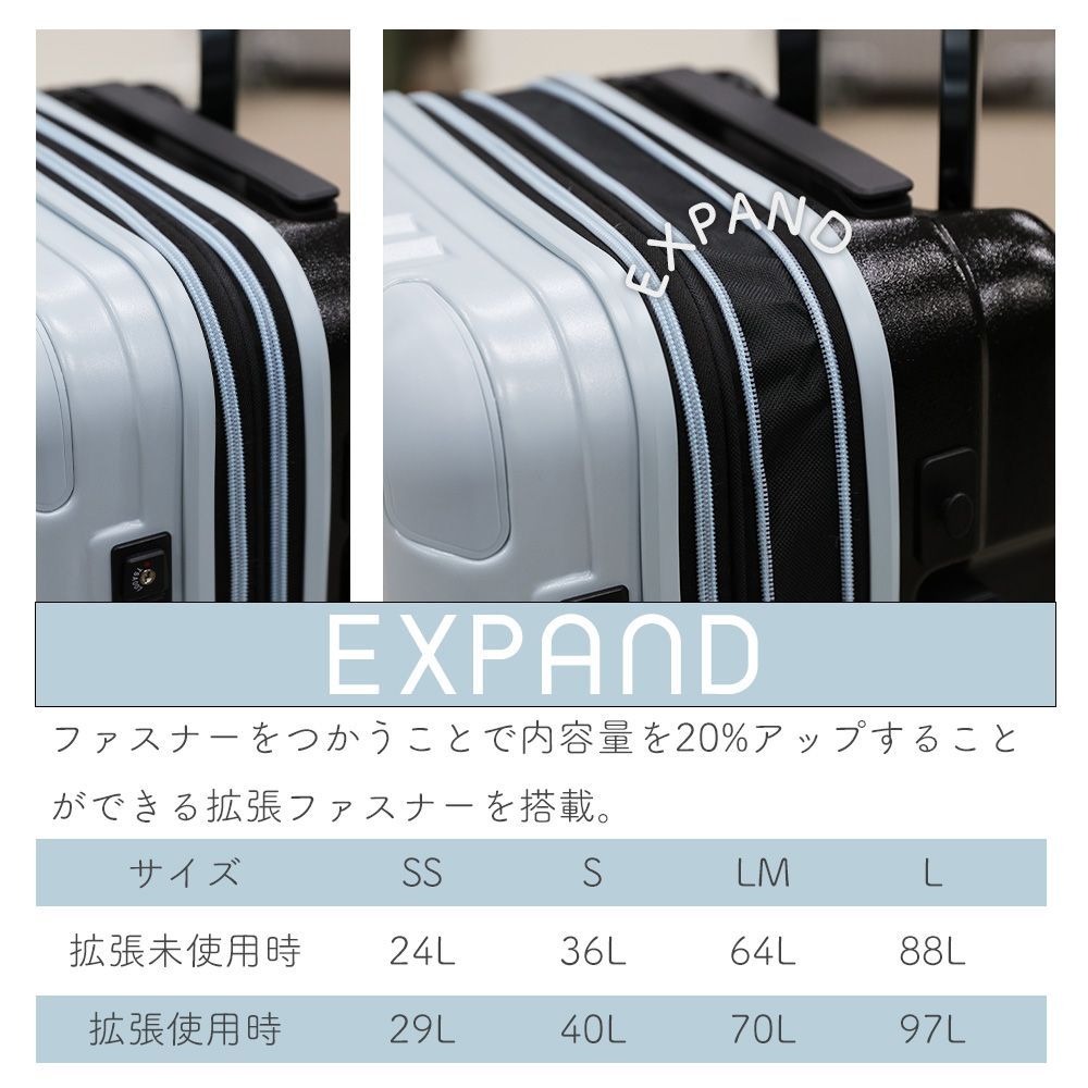 TSAロック搭載 ファスナー