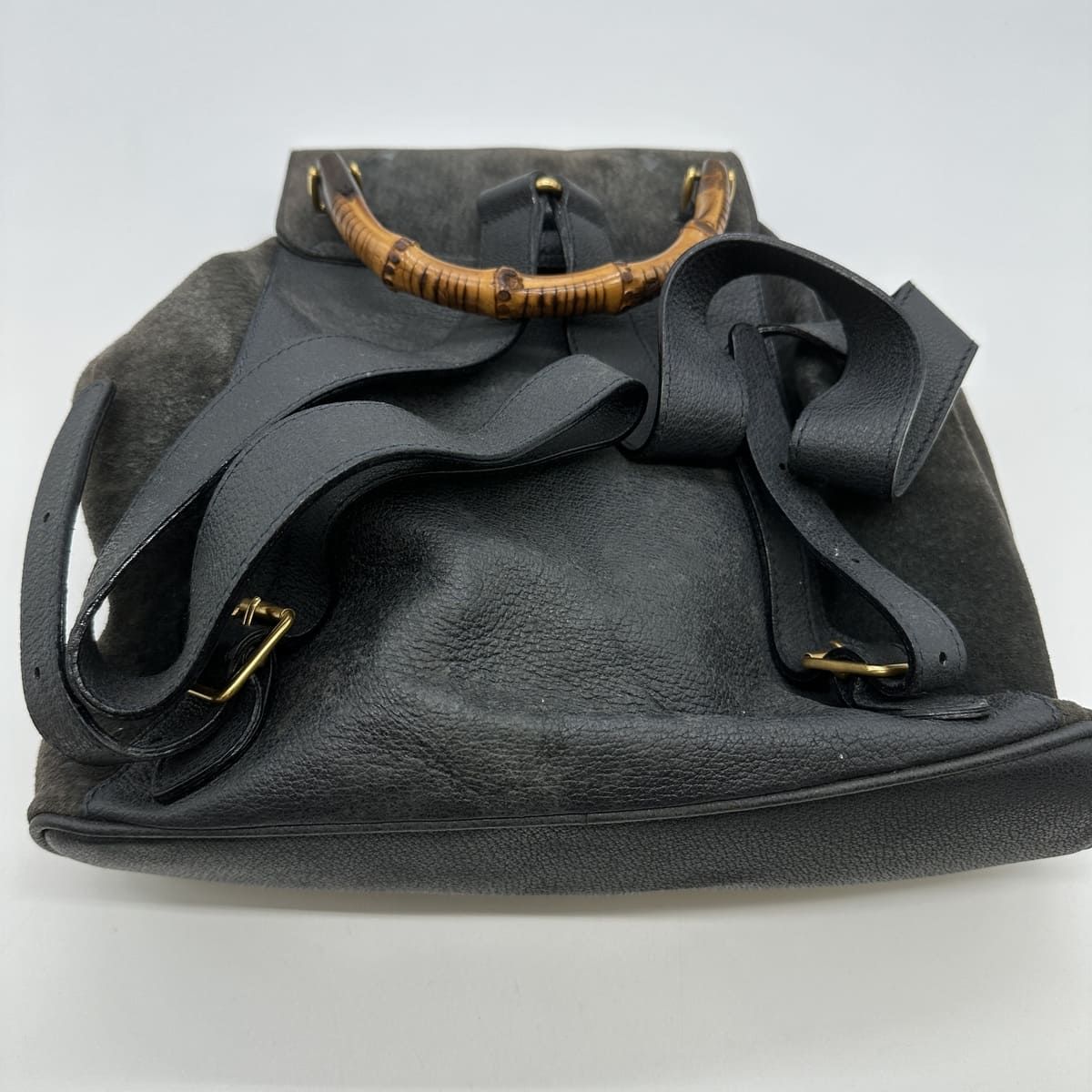 GUCCI グッチ 003 2058 0016 リュック バンブー スエード グレー