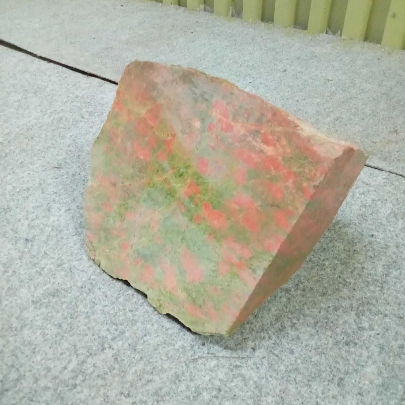 ◯ 赤石 緑 重量14キロ 赤玉石 鑑賞石 観賞石 水石 盆石 天然石 G 