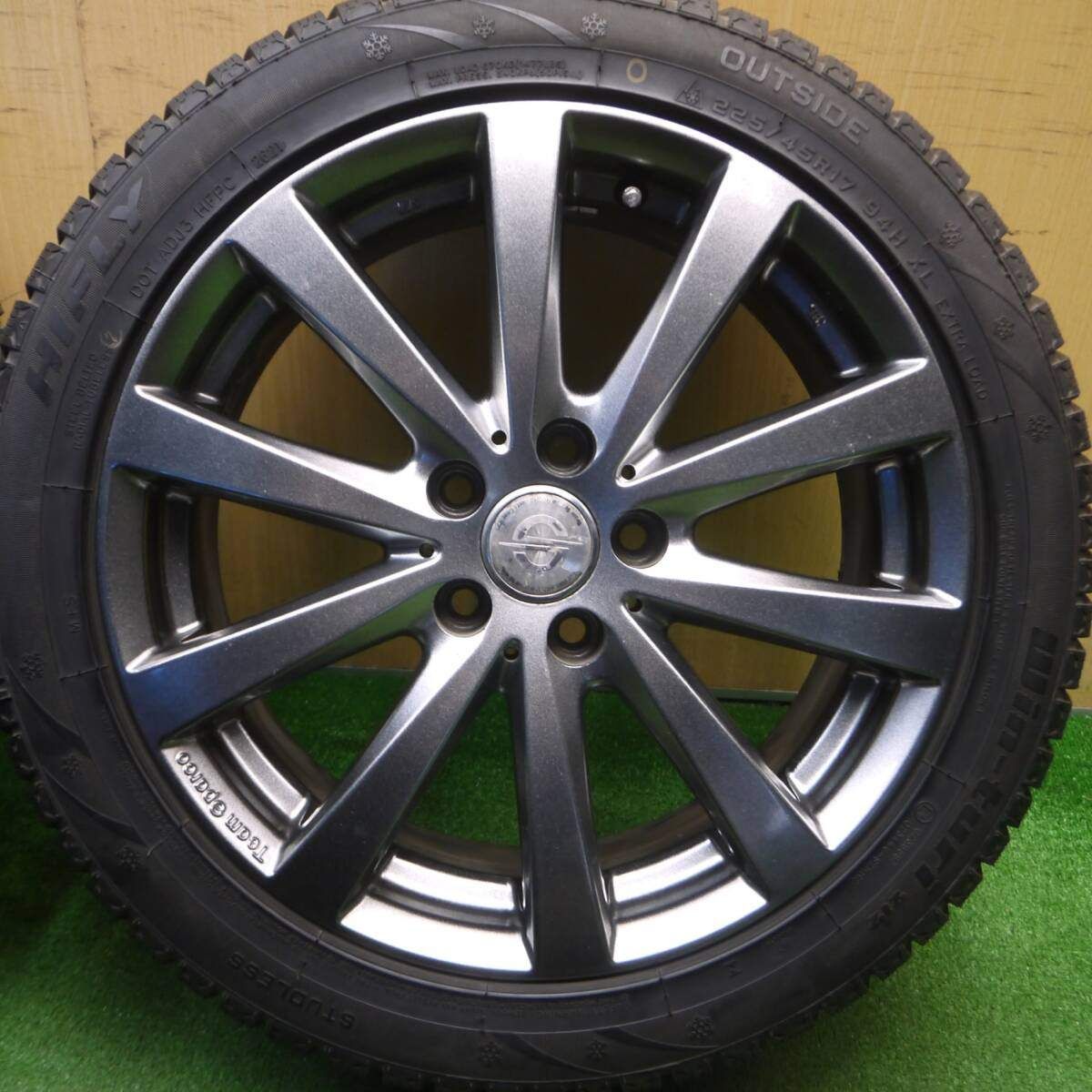 バリ溝!21年!キレイ!9.5分☆ボルボ 等 Team Sparco 225/45R17 バリ溝!21年!キレイ!9.5分☆ボルボ 等 Team Sparco 225/45R17