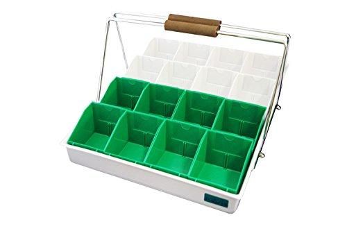 2営業日で発送 アズワン 散薬用トレｰ 16人用 緑･白 Nケｰスタイプ NCNN306-0173020-4556-04