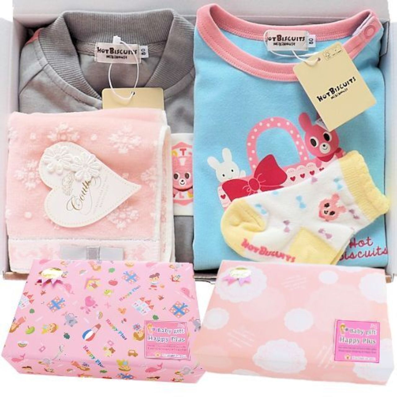 ジャージ素材ベビー服と長袖Tシャツ 1歳ベビー服セット