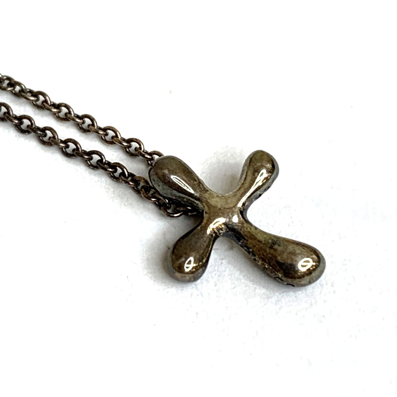 中古品】TIFFANY＆Co. クロスモチーフ シルバー ネックレス
