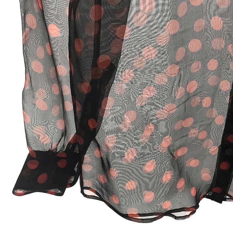 DRIES VAN NOTEN / ドリスヴァンノッテン | 2020SS | シルク ドット シースルーブラウス | 36 | ブラック/レッド | レディース DRIES VAN NOTEN / ドリスヴァンノッテン | 2020SS | シルク ドット