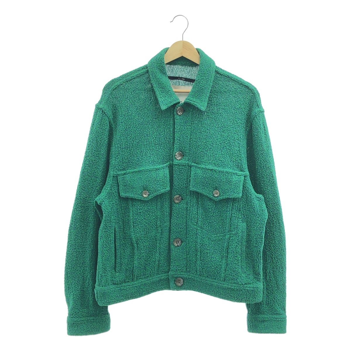 SONG FOR THE MUTE / ソングフォーザミュート | 2023SS | コットンニット トラックジャケット | 46 | グリーン / ブルー | メンズ