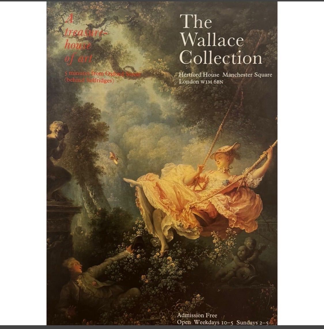 The Wallace Collection の案内ポスター ジャン オノレ フラゴナール ぶらんこ イギリス 額入 ザ ウォレス