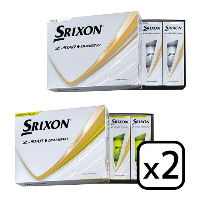SRIXON Z-STAR DIAMOND ゴルフボール スリクソン ゼットスター ダイヤモンド ボール 2ダース 12個入りｘ2 日本正規品