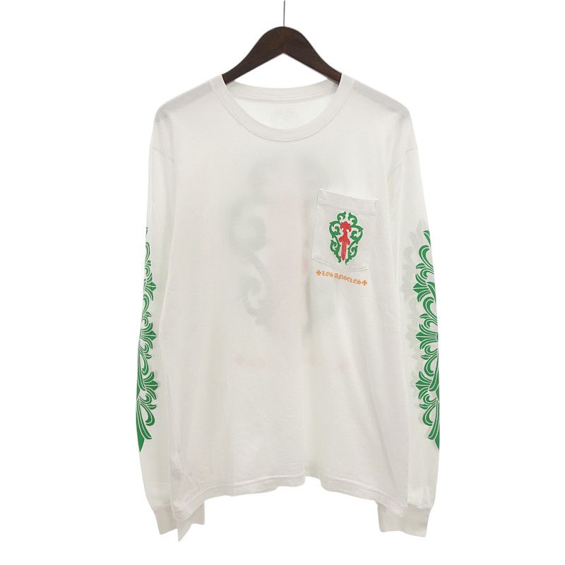 クロムハーツ|CHROME HEARTS CH L S LTD ロサンゼルス ダガープリント長袖カットソー Tシャツ ホワイト サイズ メンズL