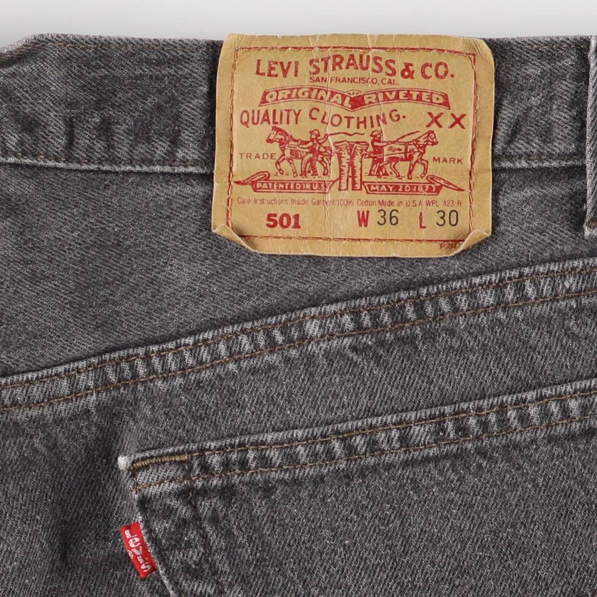 古着 90年代 リーバイス Levi s 501-0658 先染め ブラックデニム ストレートデニムパンツ メンズw36相当 ヴィンテージ evb031016 WWW_OLIVIERBERNSTEIN_COM