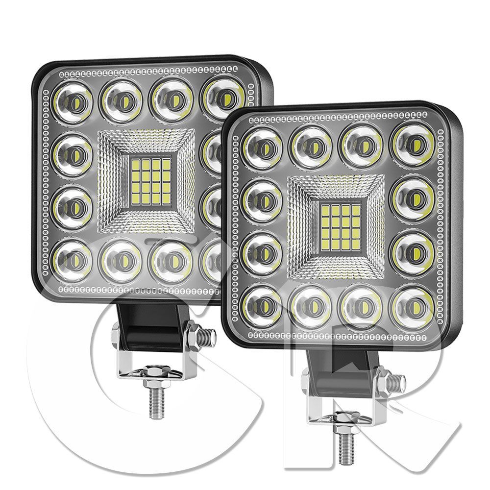 送料無料.. 28W 広角タイプ 3インチ LED 作業灯 ワークライト 6500K ホワイト 2800LM 12V/24 SUV UTV ATV ボート 建築機械 工事現場 4個