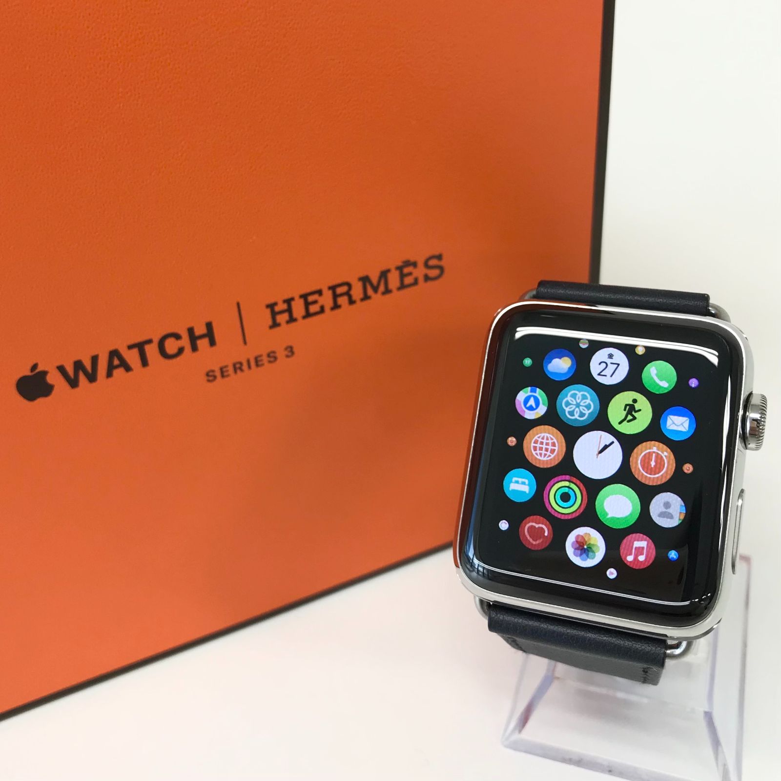 θ【BT容量95％】アップルウォッチエルメス Series3 セルラー 42mm 