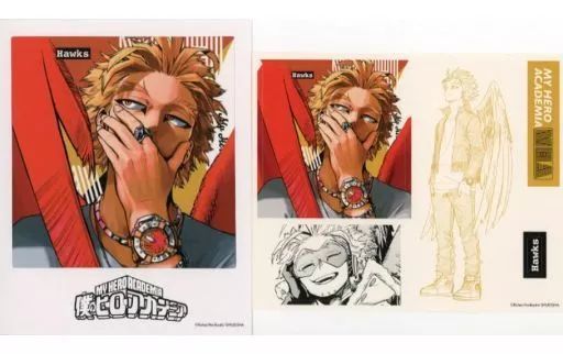 ヒロアカ展　フォトカード＆ステッカー　ホークス 中古】雑貨 ホークス 「僕のヒーローアカデミア展 DRAWING SMASH