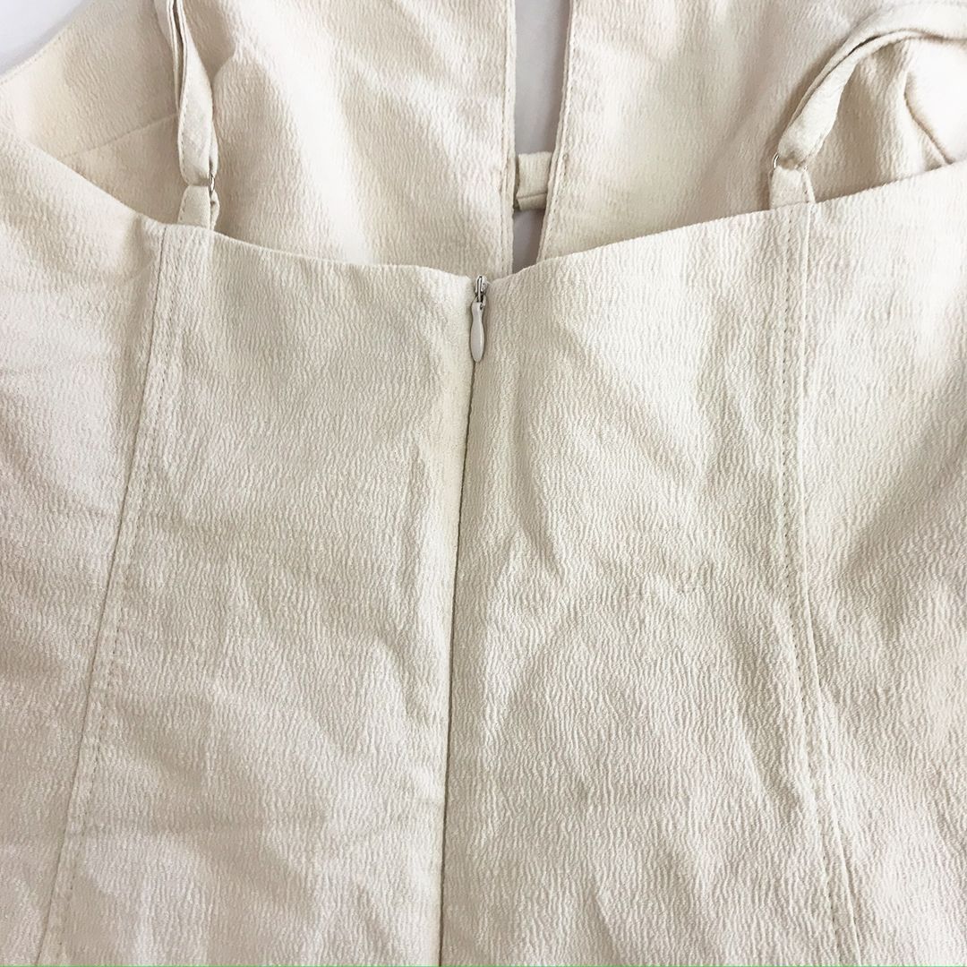 ZARA ザラ カットアウト ＆ リボン ディテール入り ミディ丈