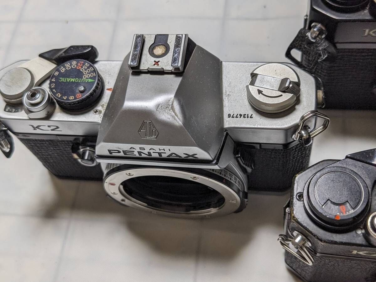 ☆3台まとめ / ジャンク☆ ペンタックス PENATX K2 シルバー 1台、 KM