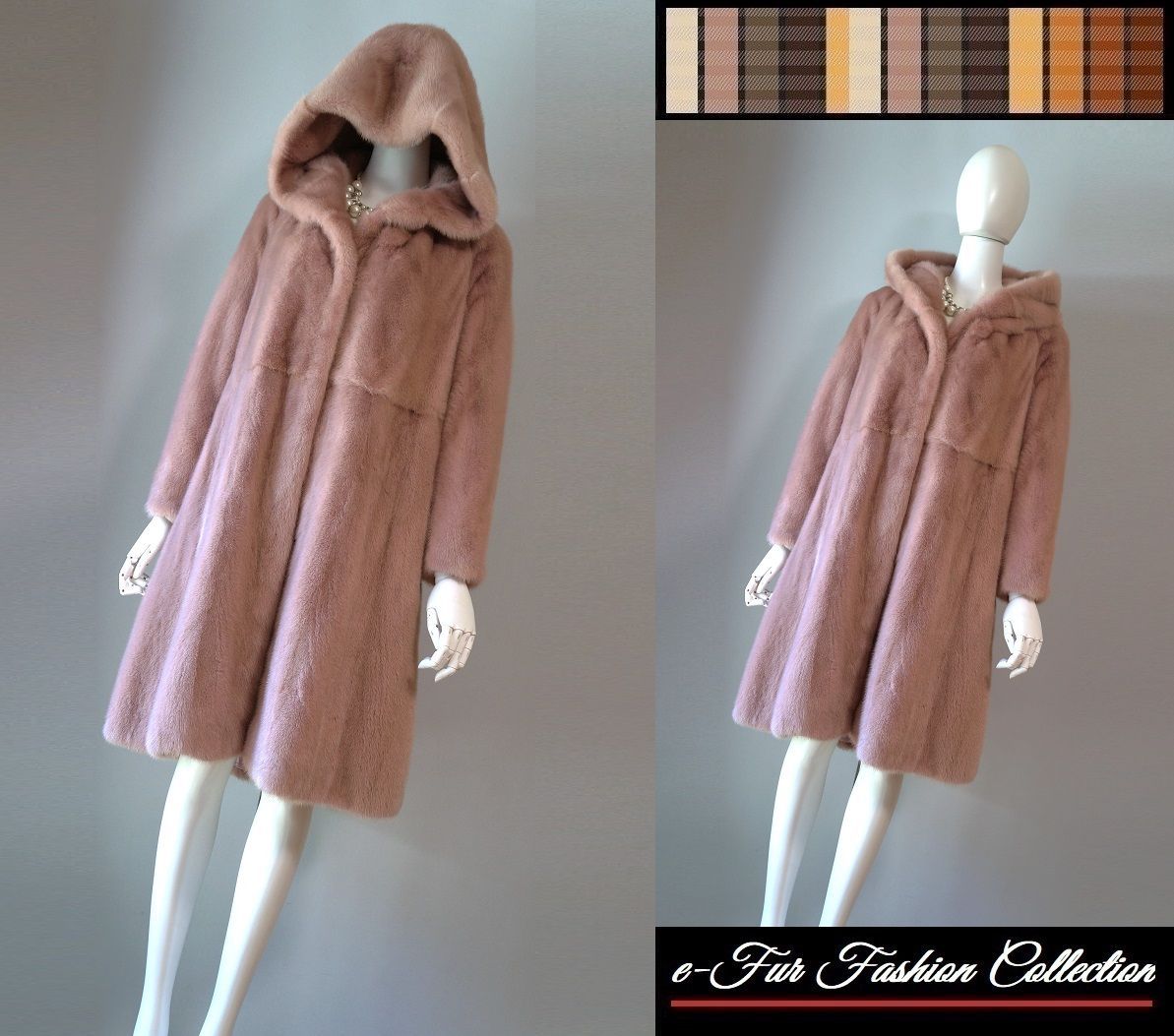 くすみピンク 1点物リアルファーコート