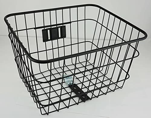 角型前パイプカゴ Ｐ－１１２ マットＢＫ ブラック