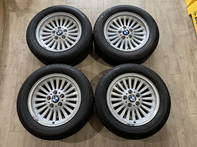 2207044】BMW E39 5シリーズ 純正 ホイール 16インチ 7J +20 PCD120 5H + BRIDGESTONE Playz PX  225/55R16 2018年 6.5mm - メルカリ