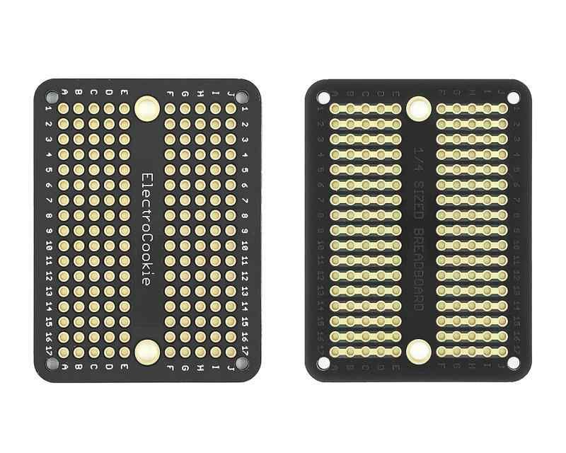 ElectroCookie ミニPCBプロトタイプボード はんだ付け なブレッドボード DIY電子機器用 Mini Arduinoはんだ付けプロジェクトに対応 金メッキ 50枚パック ブラック