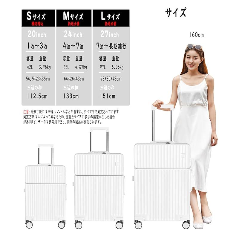 Ashard] キャリーケース 多機能 スーツケース ストッパー付き Type C