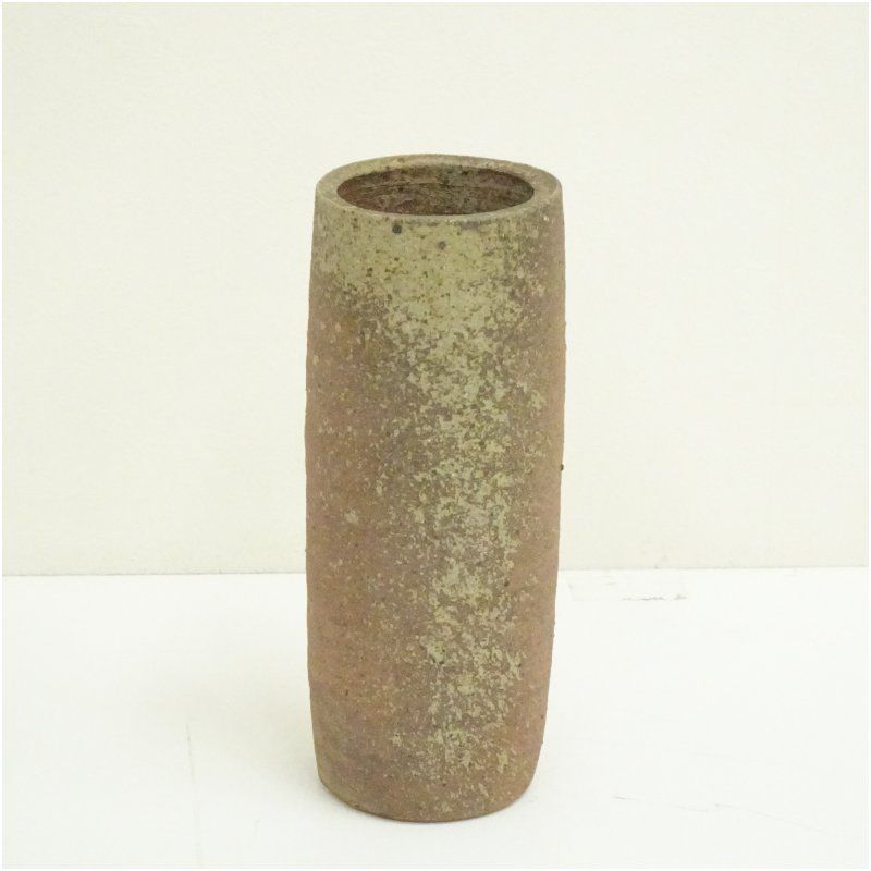 備前焼 浦上善次造 花入（共箱）花入れ 茶道 茶道具 花瓶 花器