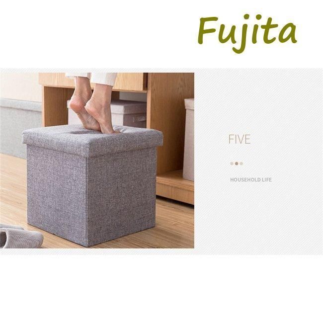 ペンチオットマン綿麻布製椅子クッションフタ付きチェアツールボックス
