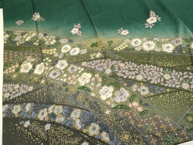 平和屋着物●訪問着　辻が花　暈し染め　正絹　逸品　DABB9717du 平和屋着物○訪問着 辻が花 暈し染め 正絹 逸品 DABB9717du : 平和屋
