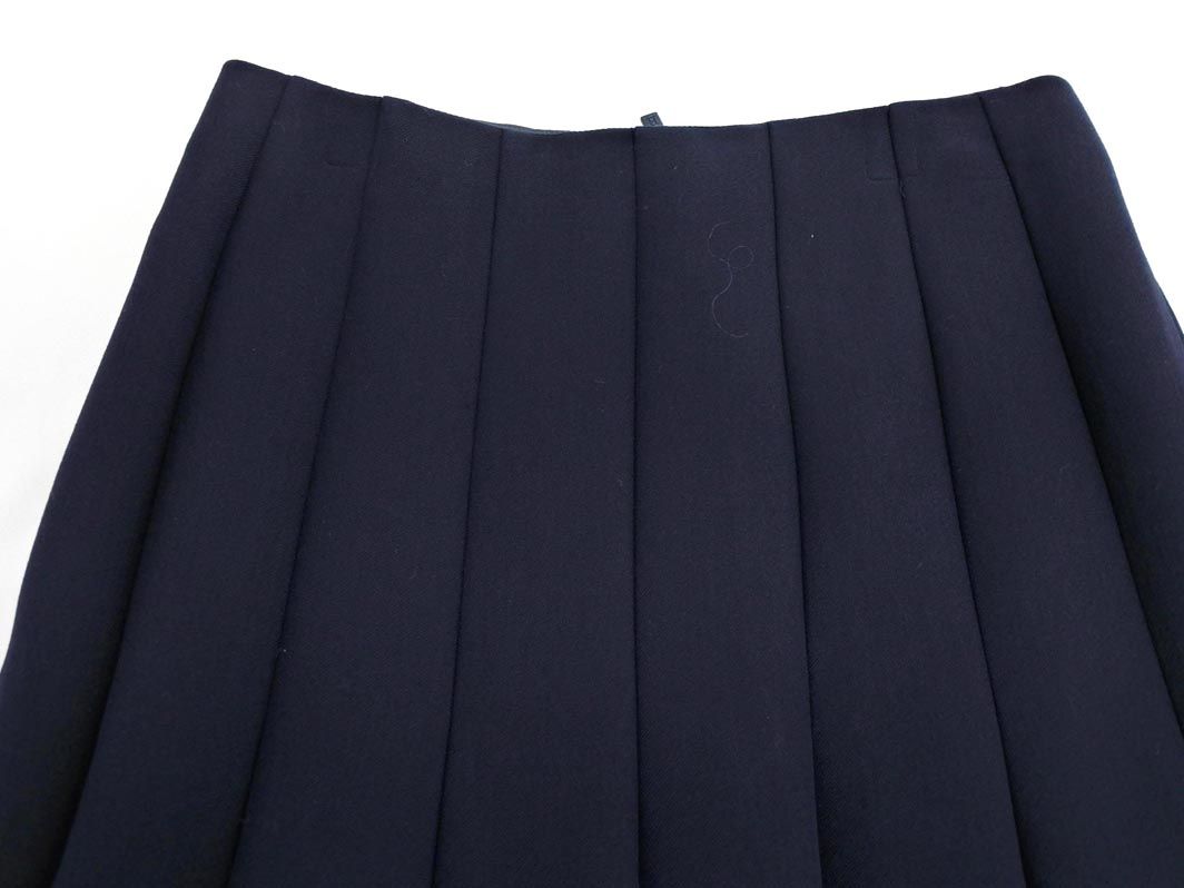 Rene ルネ タック フレア スカート size36/紺 □□ レディース
