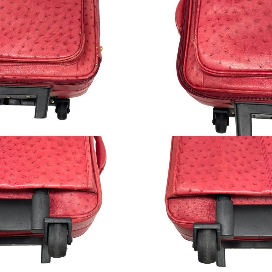 希少✨キャリーケース オーストリッチ ダチョウ トラベル ビジネス 2輪