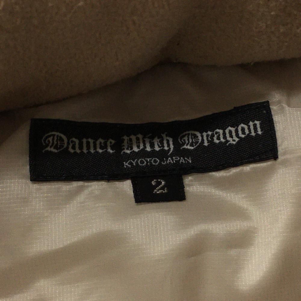 ダンスウィズドラゴン ダウンベスト ベージュ ロゴ刺しゅう フード収納可 メンズ 2 M ゴルフウェア Dance With Dragon WHITEMONARCHHOTEL_COM