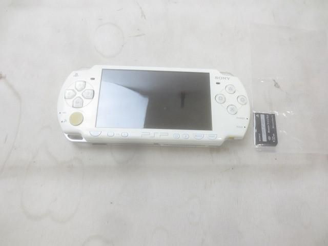 ゲーム PSP 本体 PSP3000 ホワイト 動作品 メモリースティック 32MB付き