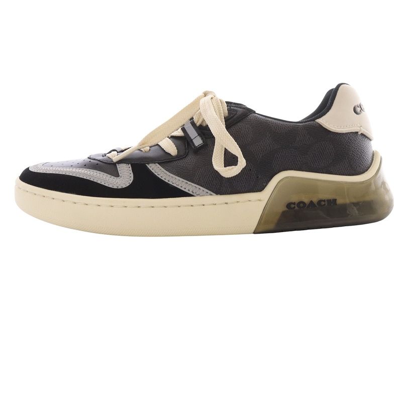 コーチ COACH CitySole コート スニーカー US7D 24cm 黒 グレー G5015 