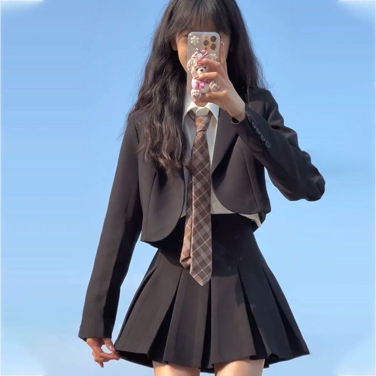 制服 レディース スーツ ジャケット 長袖 ブラウス スカート 2点