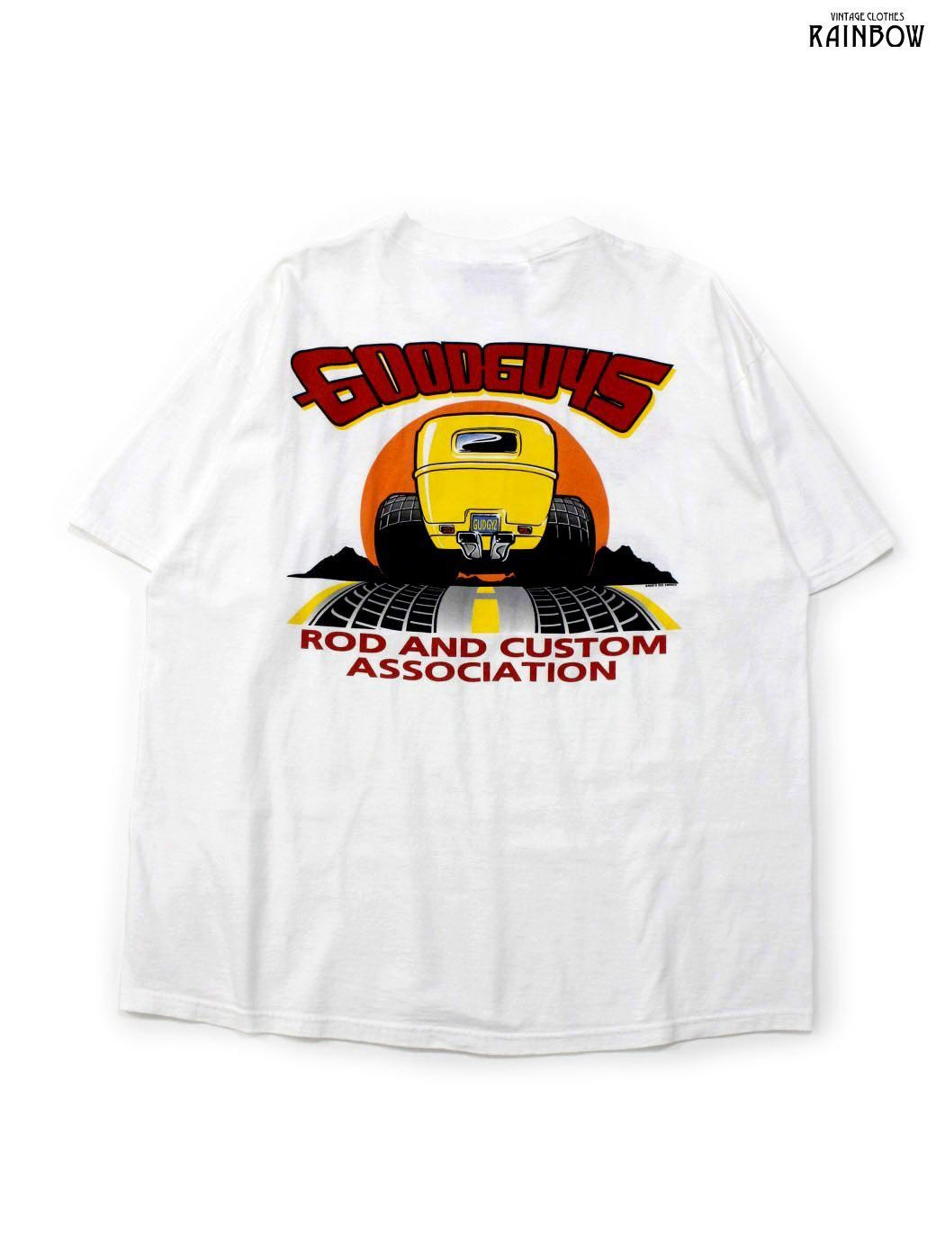 アメリカ古着LEEリーHotRodeアメリカ製ロゴバックプリント半袖Ｔシャツ