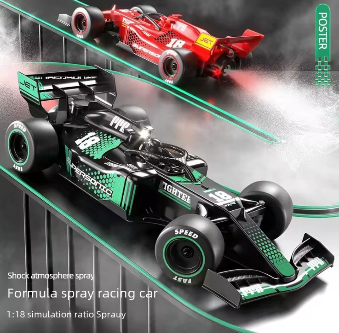 F1レーシング2台セット リアル排煙＆光るLED