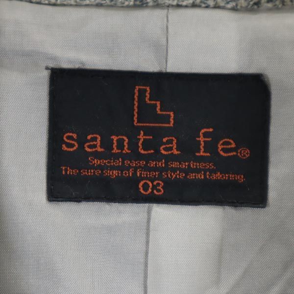 未使用 サンタフェ 日本製 バック ロゴ 刺繍 ジャケット 03 グレー系
