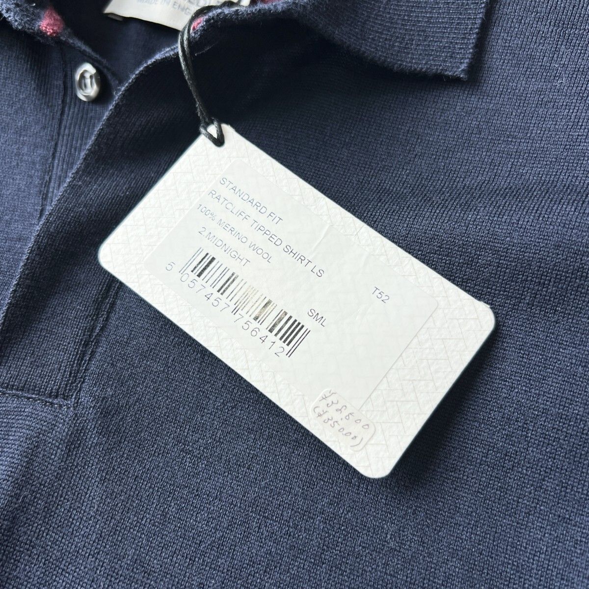 新品 JOHN SMEDLEY ジョンスメドレー STANDARD FIT RATCLIFF