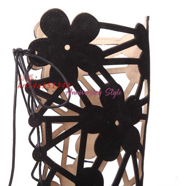 サマーブーツ レディース ロング ヒール 編み上げ 黒 ハイヒール パンチング 0631720 2025 38 花柄 24CM 夏 レースアップ kni4a551349 WWW_WOWDIGSITE_COM