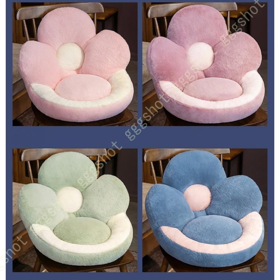 チェアクッション 背もたれ付き 座布団クッション 低反発 座布団 クッション 座椅子クッション 滑り止め 厚手 暖かい 冷え対策 可愛い ふわふわ 仕事用