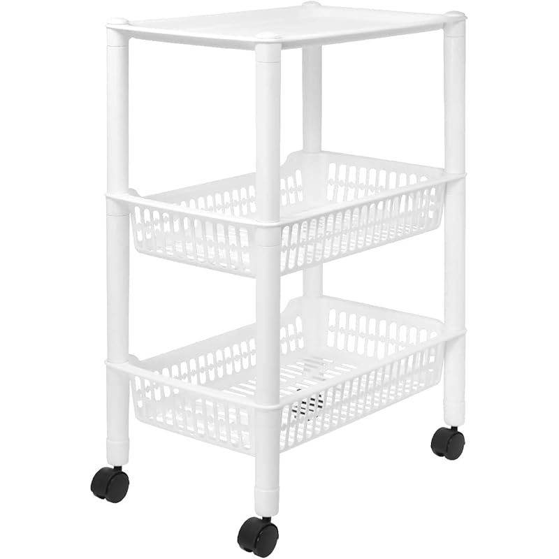 ライクイット(like-it) キッチン 収納 ストレージカート 120 幅29.7x奥46.2x高67.2cm ホワイト 日本製 1