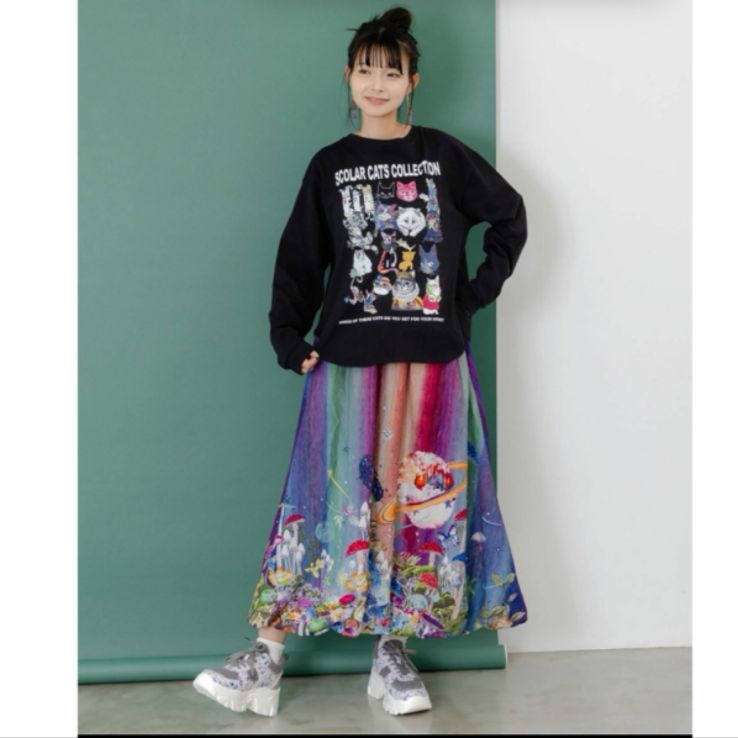 Scolar クラゲ宇宙orきのこ惑星 2柄展開バルーンスカート - メルカリ