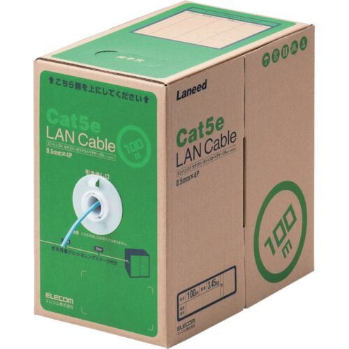 エレコム　ＥＵ　ＲｏＨＳ準拠ＬＡＮケーブル　ＣＡＴ５Ｅ　１００ｍ　ライトブルー